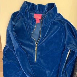 Lily Pulitzer Indigo Velour Popover